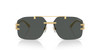 VERSACE DAMIER PLAQUE GOLD DARK GREY - SUNGLASS VERSACE  - 2275100287