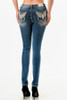 GRACE IN LA WING STEER PRINT - LADIES JEANS  - EB51960B