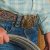 ATTITUDE BY MONTANA SILVERSMITHS 2TONE CODE OF THE WEST - ACC BUCKLE  - A1038P