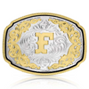 ATTITUDE BY MONTANA SILVERSMITHS WESTERN INITIAL BUCKLE F - ACC BUCKLE  - A1047F