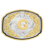 ATTITUDE BY MONTANA SILVERSMITHS WESTERN INITIAL BUCKLE G - ACC BUCKLE  - A1047G