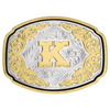 ATTITUDE BY MONTANA SILVERSMITHS WESTERN INITIAL BUCKLE K - ACC BUCKLE  - A1047K