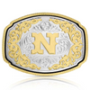 ATTITUDE BY MONTANA SILVERSMITHS WESTERN INITIAL BUCKLE N - ACC BUCKLE  - A1047N