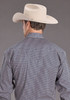 STETSON DARK BLUE DIAMONDS PRINT - MENS SHIRT  - 11-001-0425-2062BU