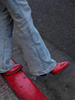 CORRAL RED EMBROIDERY TALL SNIP TOE - BOOT LADIES  - E1318