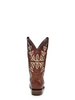 CORRAL COGNAC EMBROIDERY SQUARE TOE - BOOT LADIES  - L2000