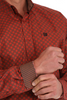 CINCH RED DIAMOND PRINT - MENS SHIRT  - MTW1105870