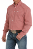 CINCH RED MEDALLION PRINT - MENS SHIRT  - MTW1105871