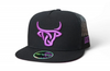 LOST CALF 3D PURPLE LOGO BLACK - HATS CAP  - CRUZY FLAT