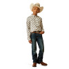 ARIAT CAI CLASSIC FIT KHAKI PRINT - KIDS BOYS SHIRT - 10054784