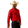 ARIAT TEAM LOGO TWILL RED - MENS SHIRT  - 10055236