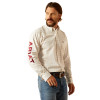 ARIAT TEAM LOGO KING WHITE PRINT - MENS SHIRT  - 10054639