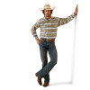 ARIAT CALDER CLASSIC FIT NAVY PRINT - MENS SHIRT  - 10054669