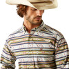 ARIAT CALDER CLASSIC FIT NAVY PRINT - MENS SHIRT  - 10054669