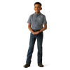 ARIAT CLARK CLASSIC FIT NAVY PRINT - KIDS BOYS SHIRT - 10054780
