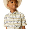 ARIAT CHRISTOPHER CLASSIC MINT PRINT - KIDS BOYS SHIRT - 10054783