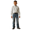 ARIAT TEAM LOGO DREW BLUE NAVY PRINT - KIDS BOYS SHIRT - 10054796