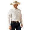 ARIAT TEAM LOGO TWILL WHITE KHAKI - MENS SHIRT  - 10055286