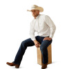 ARIAT TEAM LOGO TWILL WHITE KHAKI - MENS SHIRT  - 10055286
