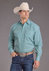 STETSON MOSAIC GEO TURQUOISE PRINT - MENS SHIRT  - 11-001-0425-2067BU