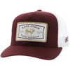 HOOEY MAROON WHITE 5 PANEL TRUCKER - HATS CAP  - 2561T-MAWH