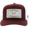 HOOEY MAROON WHITE 5 PANEL TRUCKER - HATS CAP  - 2561T-MAWH