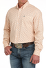 CINCH ORANGE GEOMETRIC PRINT - MENS SHIRT  - MTW1105884