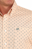 CINCH ORANGE GEOMETRIC PRINT - MENS SHIRT  - MTW1105884