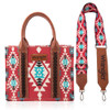 WRANGLER SOUTHWESTERN BURGANDY SMALL - LADIES PURSES  - WG2203-8120SBDY