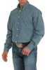 CINCH BLUE GEOMETRIC PRINT - MENS SHIRT  - MTW1105889