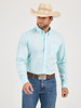 WRANGLER CODY JOHNSON AQUA PRINT - MENS SHIRT  - 112365524