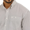 WRANGLER CLASSIC FIT BROWN PRINT - MENS SHIRT  - 112366981