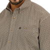 WRANGLER CLASSIC FIT BROWN GEO PRINT - MENS SHIRT  - 112366982