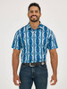 WRANGLER AZTEC MYSTIC BLUE PRINT - MENS POLO  - 112366978