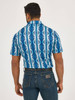 WRANGLER AZTEC MYSTIC BLUE PRINT - MENS POLO  - 112366978