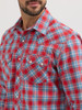 WRANGLER RETRO SNAP CHERRY RED PLAID - MENS SHIRT  - 112365832