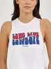 WRANGLER WHITE FESTIVAL CROP TANK - LADIES TEE  - 112361861