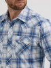 WRANGLER RETRO MODERN FIT NAVY PLAID - MENS SHIRT  - 112365831