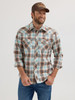 WRANGLER RETRO MODERN FIT BROWN PLAID - MENS SHIRT  - 112365896