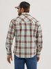 WRANGLER RETRO MODERN FIT BROWN PLAID - MENS SHIRT  - 112365896