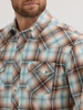 WRANGLER RETRO MODERN FIT BROWN PLAID - MENS SHIRT  - 112365896