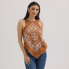 WRANGLER BANDANA DIAMOND TANK BROWN - LADIES TEE  - 112362283