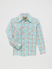 WRANGLER RETRO BLUE RED PLAID - KIDS BOYS SHIRT - 112365863