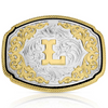 ATTITUDE BY MONTANA SILVERSMITHS WESTERN INITIAL BUCKLE L - ACC BUCKLE  - A1047L