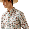 ARIAT WRINKLE FREE SURFING LONGHORN - MENS SHIRT  - 10044019