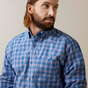 ARIAT PRO LONNIE FITTED BLUE PLAID - MENS SHIRT  - 10043801