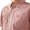 ARIAT WELCH CLASSIC FIT RED PRINT - KIDS BOYS SHIRT - 10058720
