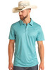 ROCK & ROLL GEO PEACOCK PRINT - MENS POLO  - BM51T05999