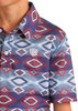 ROCK & ROLL AZTEC PRINTED POLO BLUE - KIDS BOYS POLO - BB51T06009