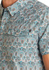 ROCK & ROLL TEK PAISLEY PRINT TEAL SNAP - MENS SHIRT  - BMN3S05962